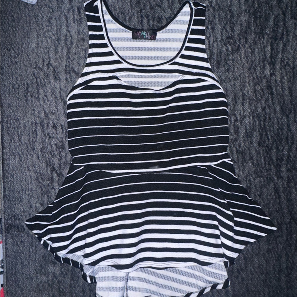Peplum top with cut out